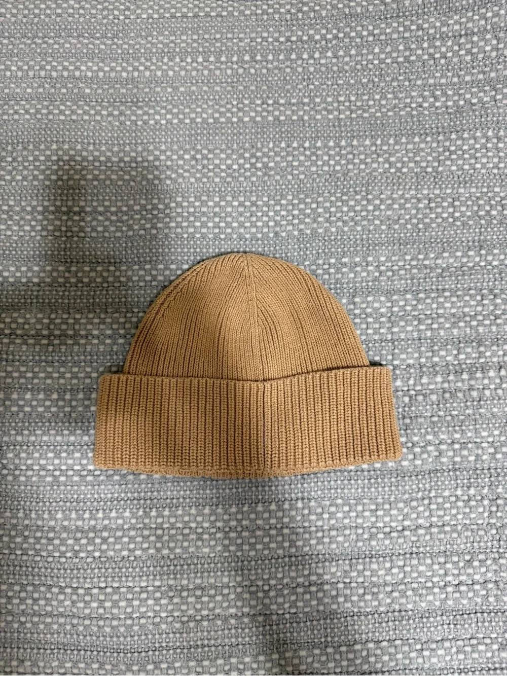 Polo Ralph Lauren Tan Ribbed Beanie with Pony Logo